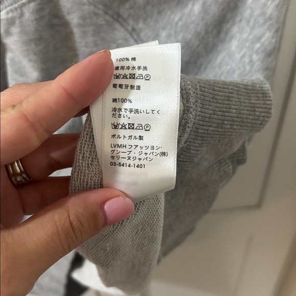 Celine Runway SS 2021 Grey Varsity Logo Cropped Sweatshirt - Picture 8 of 8